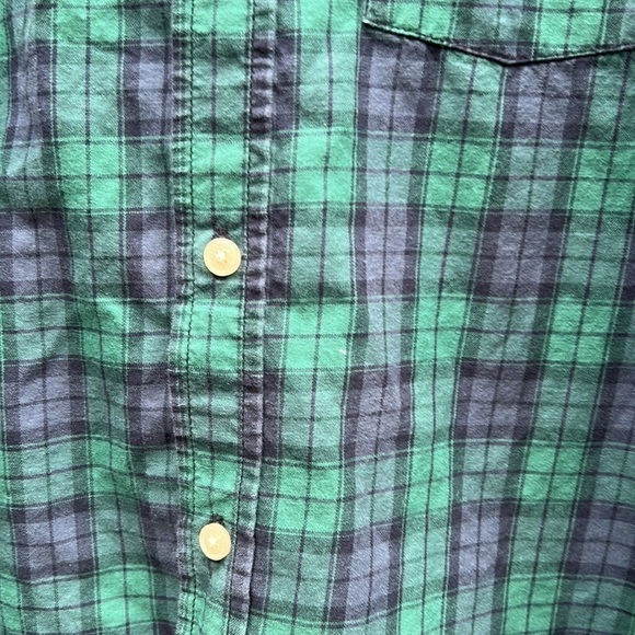 Boys Osh Kosh Plaid Button Down Blue/Green 14 - Picture 2 of 7